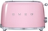 SMEG TSF01PKUK 2-Slice Retro Toaster (950W, Pink/Silver)