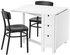 NORDEN / IDOLF Table and 2 chairs, white, black