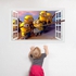Generic 3D Stereoscopic Window Section Despicable Me Wall Stickers