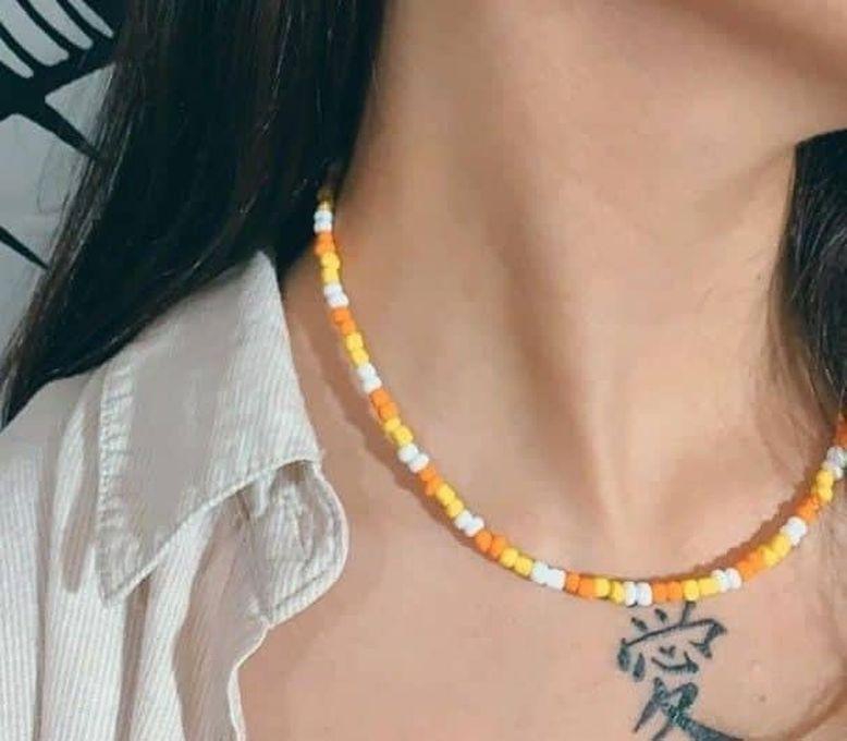 Fashion Choker Beads Necklace Multicolor