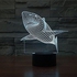 Generic 3D USB Color Changing Touch Control Shark LED Night Lamp Light