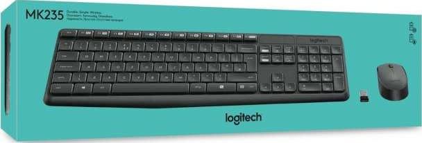Logitech MK235 Wireless Combo Keyboard and Mouse, English Arabic Layout, Grey | 920-007927 / 920-007931