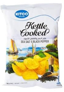 Kitco Kettle Cooked Potato Chips With Sea Salt & Black Pepper 40g