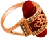 18K Rose Gold Plated Ring - Red Stone [RI0069-18]