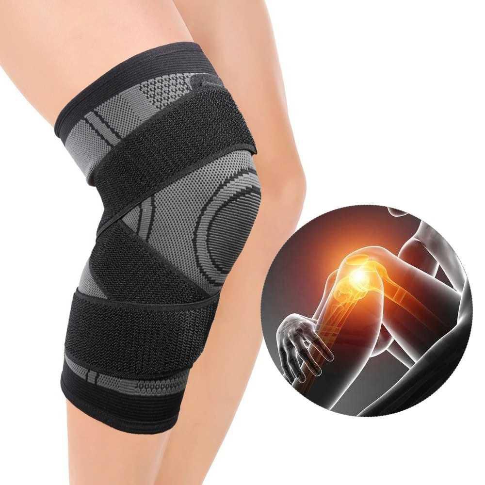 Sports Knee Brace Patella Support Protector Men Women Knee Wrap - 3Xl (Black)