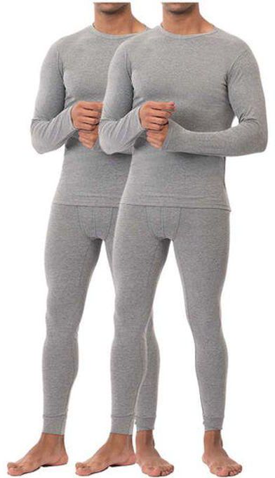 Forma Pack Of 2 Men Thermal Long Johns Lycra Set Grey