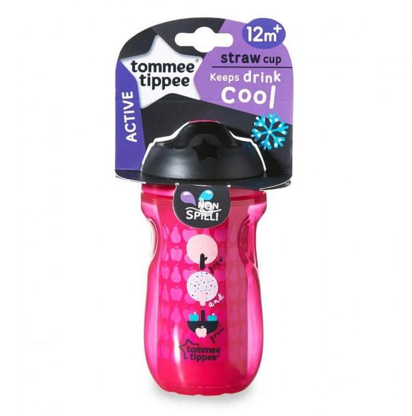 Tommee Tippee Explora 260ml Insulated Straw Cup - Pink