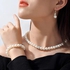 3 Piece Pearls Personality Necklace Bracelet Earrings Set Bridal Jewelry Hot Sale