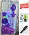Case For Samsung A12 4G Glitters & Liquid Fashion Back Cover+Selfie Stick+Fast Charge & Data Cable