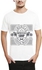 Ibrand H527 Unisex Printed T-Shirt - White, 2 X Large