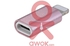 Aluminum Alloy Android Micro USB Female to Lightning Male Sync Data Converter Charging Adapter for iPhone 8 Plus iPad mini Air Data Cable,PAA0185