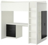 STUVALoft bed combo w 3 drawers/2 doors, white, black