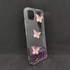 Transparent Glitter Back Cover Butterfly For Realme C20 - Fushia
