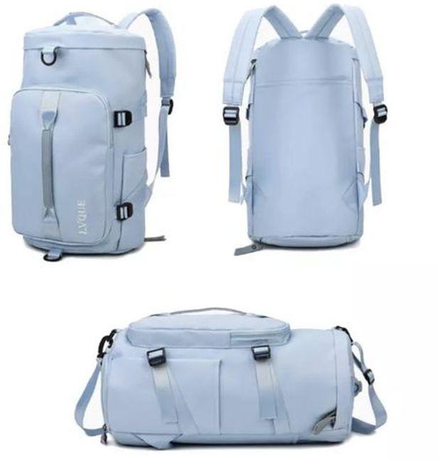 Outdoor Waterproof Oxford Sports Gym Bags For Men Women Large Capacity Training Fitness Handbags Female Camping Travel Backpack -Baby Blue