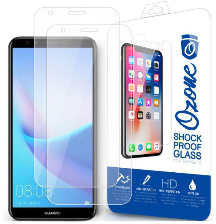 Pack Of 2 Tempered Glass Screen Protector For Huawei Y7 Prime (2018) Clear