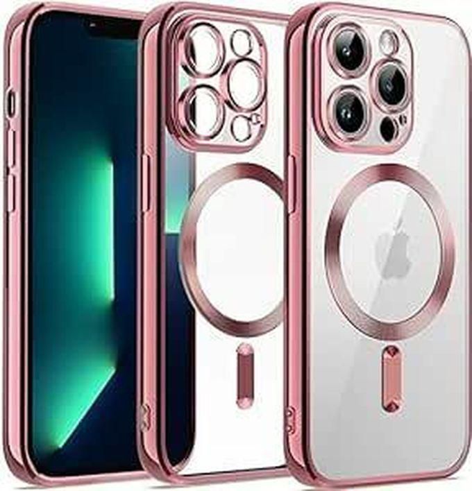 Next store Magnetic Case Compatible with iPhone 14 Pro Max 6.7 Inch (Support Magsafe Charger) Camera Lens Protector Shockproof TPU Full Body Protective Cover for iPhone 14 Pro Max 6.7 Inch (Rose Pink)