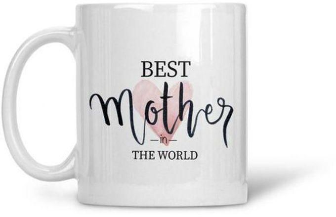 Mug In Pink And White With Writing ( Best Mother In The Worl)