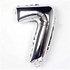 Silver Helium Balloon For Parties In The Shape Of Number 7 - S 77×65