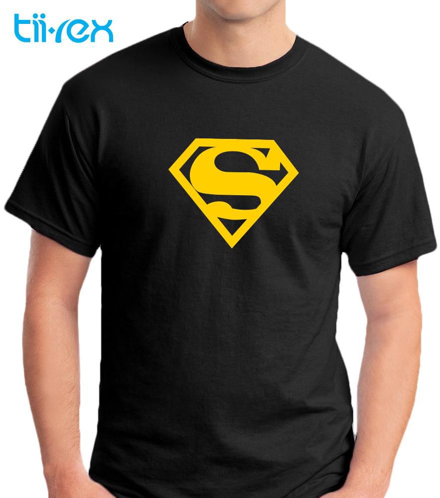 Comics Hero Superman Logo Unisex Round Neck Cotton T Shirt