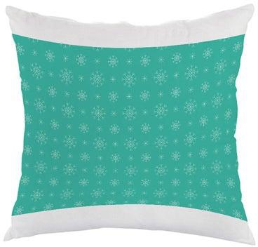 Snowfall Printed Cushion Cover Green/White 40 x 40centimeter