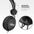 Sentey Headphones Curve On-Ear with In-Line Control In-Line Microphone and 3.5mm Audio Cable - Black