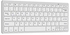 لوحة مفاتيح لاسلكية صغيرة رفيعة للغاية بخاصية بلوتوث لجهاز أبل آي باد آير ميني 2/ 3/ 4 وأبل آي باد برو أبيض