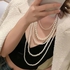 Multi Strand Pearl Necklace Multilayer Pearl Necklace Collar Women Jewelry New Fashion Luxury Chain Pearl Strands Necklaces
