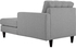 Modway EEI-2597-LGR Empress Upholstered Fabric, Right-Arm Chaise Lounge, Light Gray