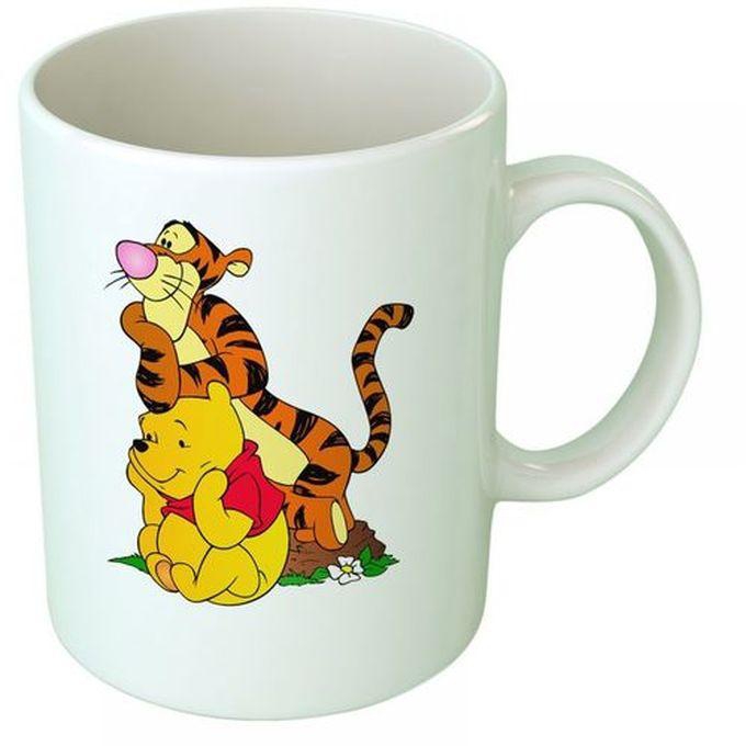 Winnie The Pooh With Tigger Ceramic Mug - Multicolor