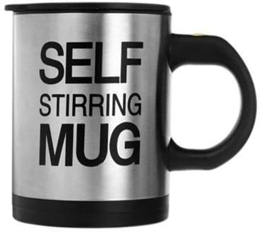 Stainless Steel Self Stirring Mug, Black