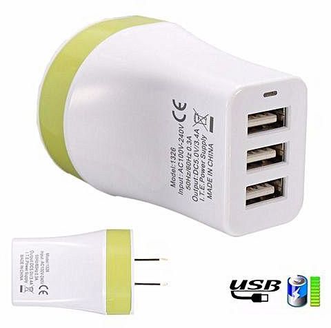 Universal 5V 3.1A Triple USB 3 Port Wall AC USB Home Travel Charger Adapter Fast Charging