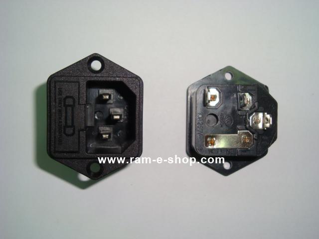 AC Power Connector With Fuse Compartment