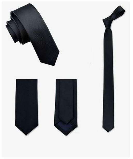Men's Corporate Slim-Fit Tie- Black