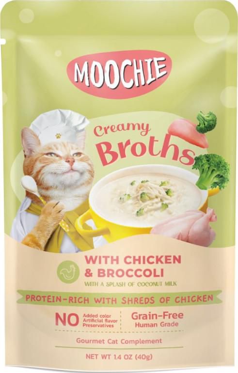 MOOCHIE CREAMY BROTH WITH CHICKEN & BROCCOLI 40g Pouch