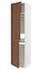 METOD خزانة عالية ثلاجة/فريزر مع 3 أبواب, أبيض/Voxtorp شكل خشب الجوز, ‎60x60x240 سم‏ - IKEA