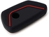 iJDMTOY Black Soft Silicone Key Fob Cover w/ Red Stripe Compatible with Volkswagen MK8 Golf/GTI, Skoda Octavia with 3/4/5-Button Smart Key