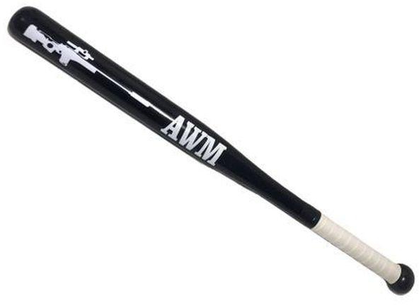 No Band Beech Wood Baseball Bat - Awm - Black - 80 Cm