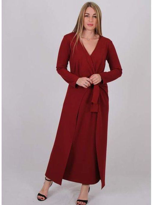 Ricci Dark Red Long Dress For Woman