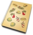 A4 Fast Food Burgers Fries Notebook Yellow/Red