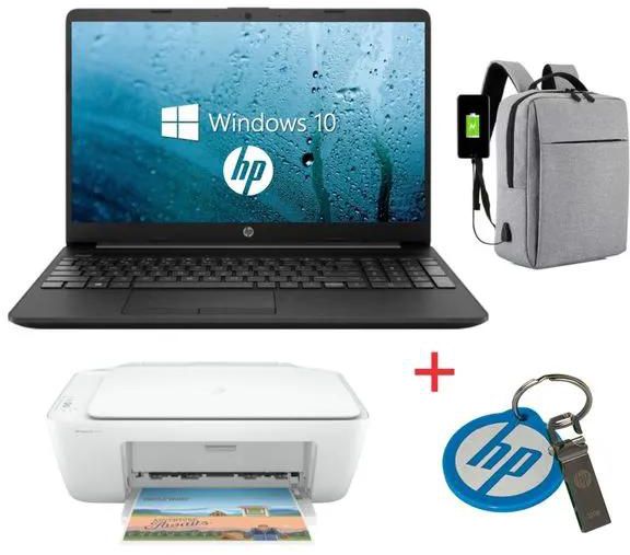 HP Notebook 15-Intel Celeron-4GB RAM-500GB HDD-Windows 10-15.6"-Black+Keyholder+Printer