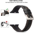 Genuine Leather And Soft Silicone Strap For Apple Watch Series 4/5 38/40mm, Black