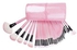32-Piece Professional Makeup Brush Black/Pink