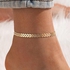Gold color steel anklet for women , 2724542622572