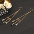 JASSY® Women Elegant Libra Earrings Gold Plated Zirconia Tassel Dangle Ear Drop