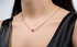 His & Her 1.85 Cts Amethyst Necklace in 18KT White Gold with 16" Silver Chain