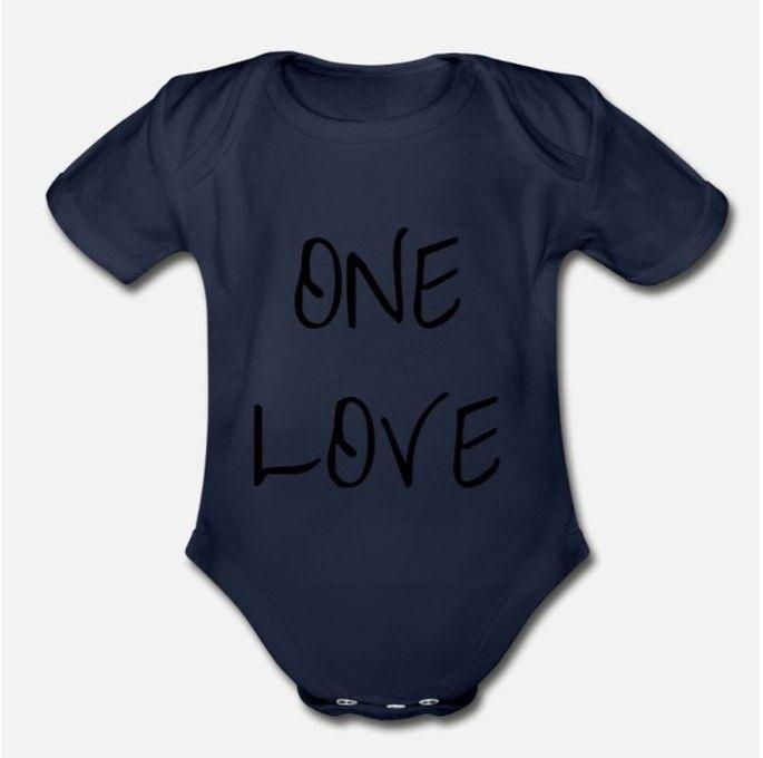 One Love Organic Short Sleeve Baby Bodysuit_3