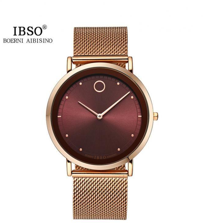 Ibso S8160-SS Analog Watch - For Men - Gold