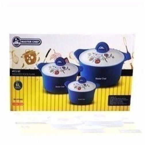 Master Chef Insulated Hot-Cold Preserving Food Flask Serving Dish- Set Of 3