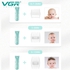 VGR في جي ار ماكينة حلاقة شعر الاطفال V-150، ماكينة حلاقة كهربائية بشفرة سيراميك للاطفال الرضع والصغار، مجموعة حلاقة شعر لاسلكية فائقة الهدوء وقابلة لاعادة الشحن ومقاومة للماء للاطفال