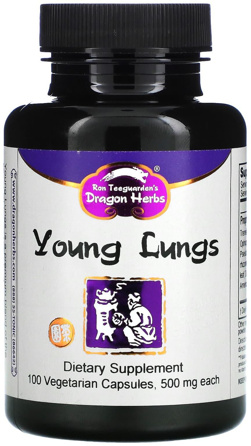 Dragon Herbs‏, Young Lungs, 500 mg, 100 Vegetarian Capsules